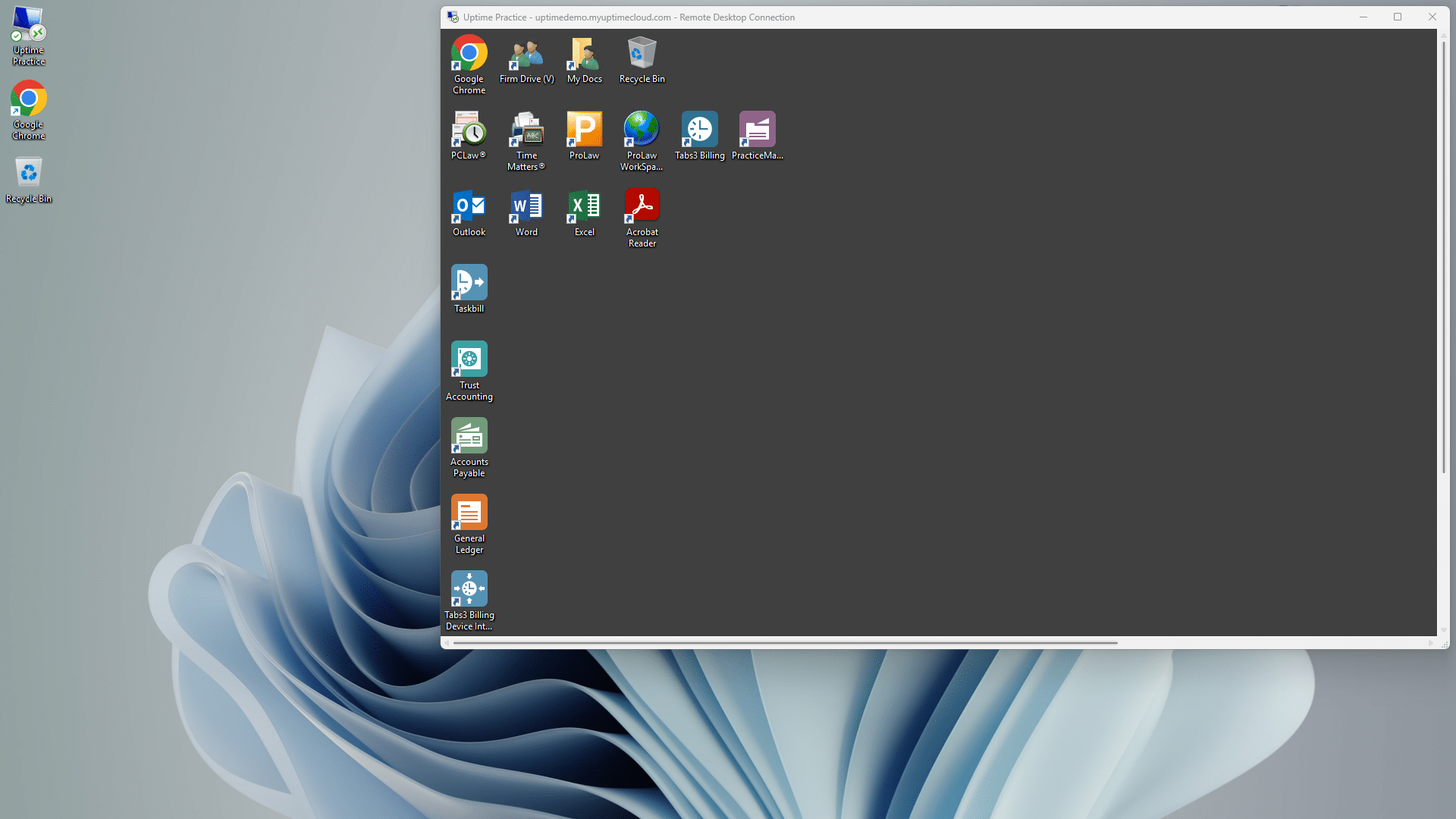 a virtual desktop for uptime legal