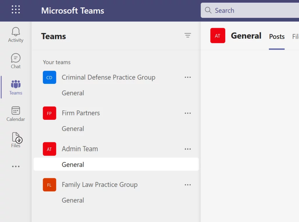 microsoft teams interface