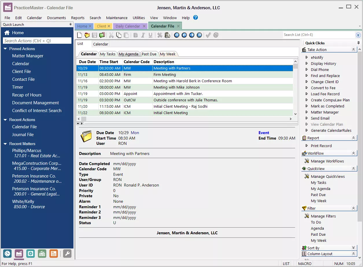 Tabs3 PracticeMaster screenshot Tabs3 PracticeMaster screenshot