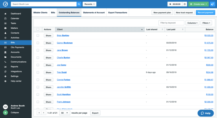 Clio Screenshot – Bills Clio Screenshot - Bills